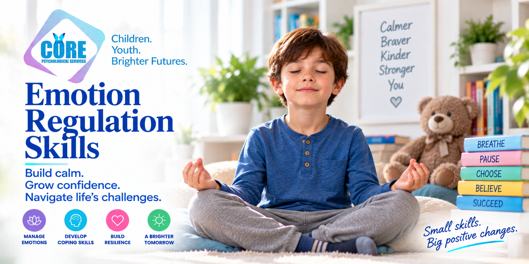Child or young person receiving supportive counselling at Core Centre